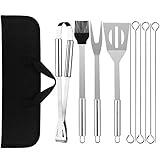 YUN CHANG BBQ Grill Tool Set Grilling Accessories,11 Pcs Stainless Steel Grill Kit with Case for Barbecue, Camping, Kitchen, Grill Utensils for Men & Women