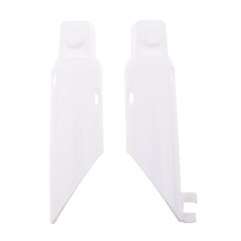 Optimuss White Motorcycle Fork Guard Forks Cover Set for Honda CRF50 CRF 50 Plastic