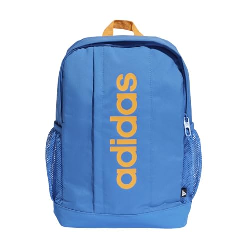 adidas Unisex Kids KIDS LINEAR BACKPACK, ray blue/Pure Tangerine, One size