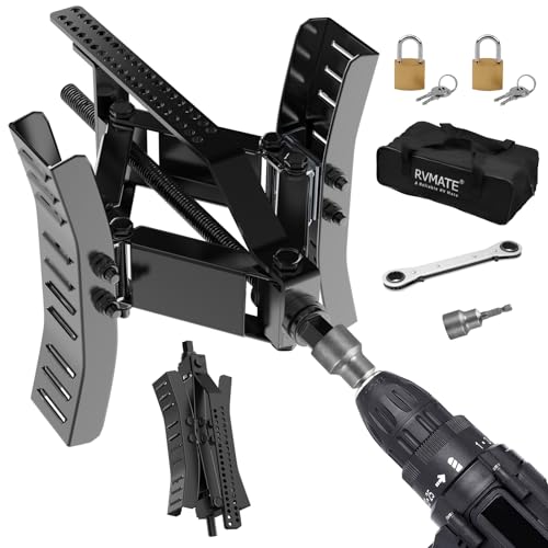 RVMATE RV Wheel Chock Stabilizer with Rotatable...