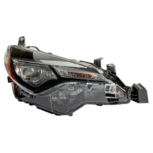 Image of TRQ Passenger Side Headlight Assembly LED Compatible with 2017-2019 Toyota Corolla L LE Eco Bi-LED Headlights Daytime Running Lights TO2503249