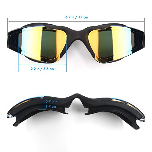 Firesara Swim Goggles, No Leaking Large Frame Wide View Pool For Women Men #TOP5