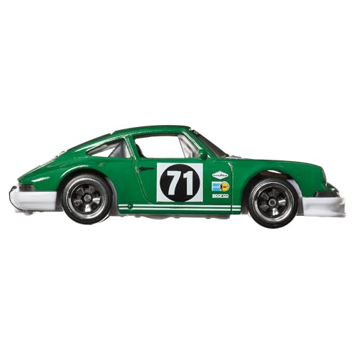 Hot Wheels 1971 Porsche 911 Green Vintage Racing Club miniatura 3