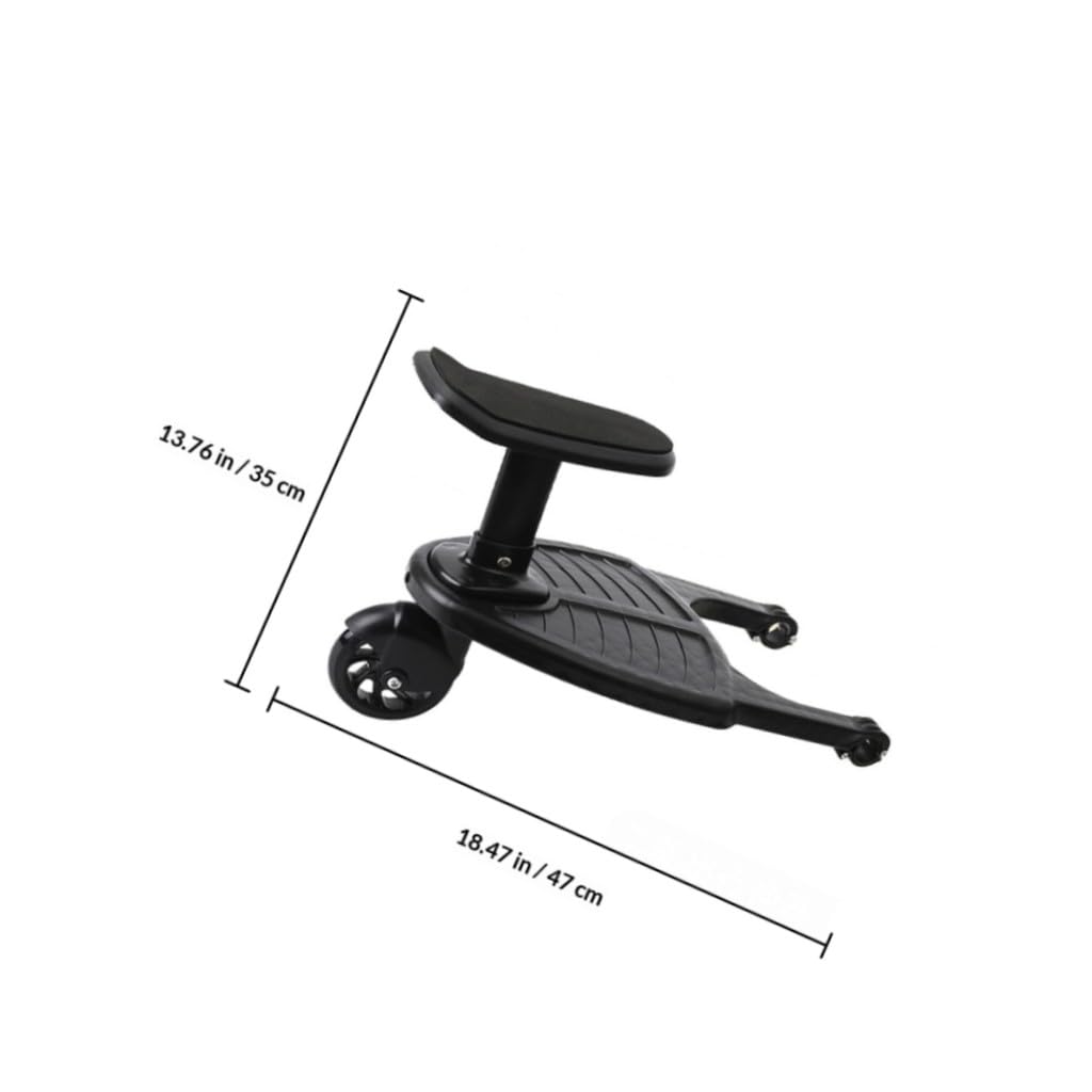 Yardwe Stroller Auxiliary Pedal for Compact Stroller Connector with Storage Strap Fits Strollers Convenient Walking Space for Families the Go