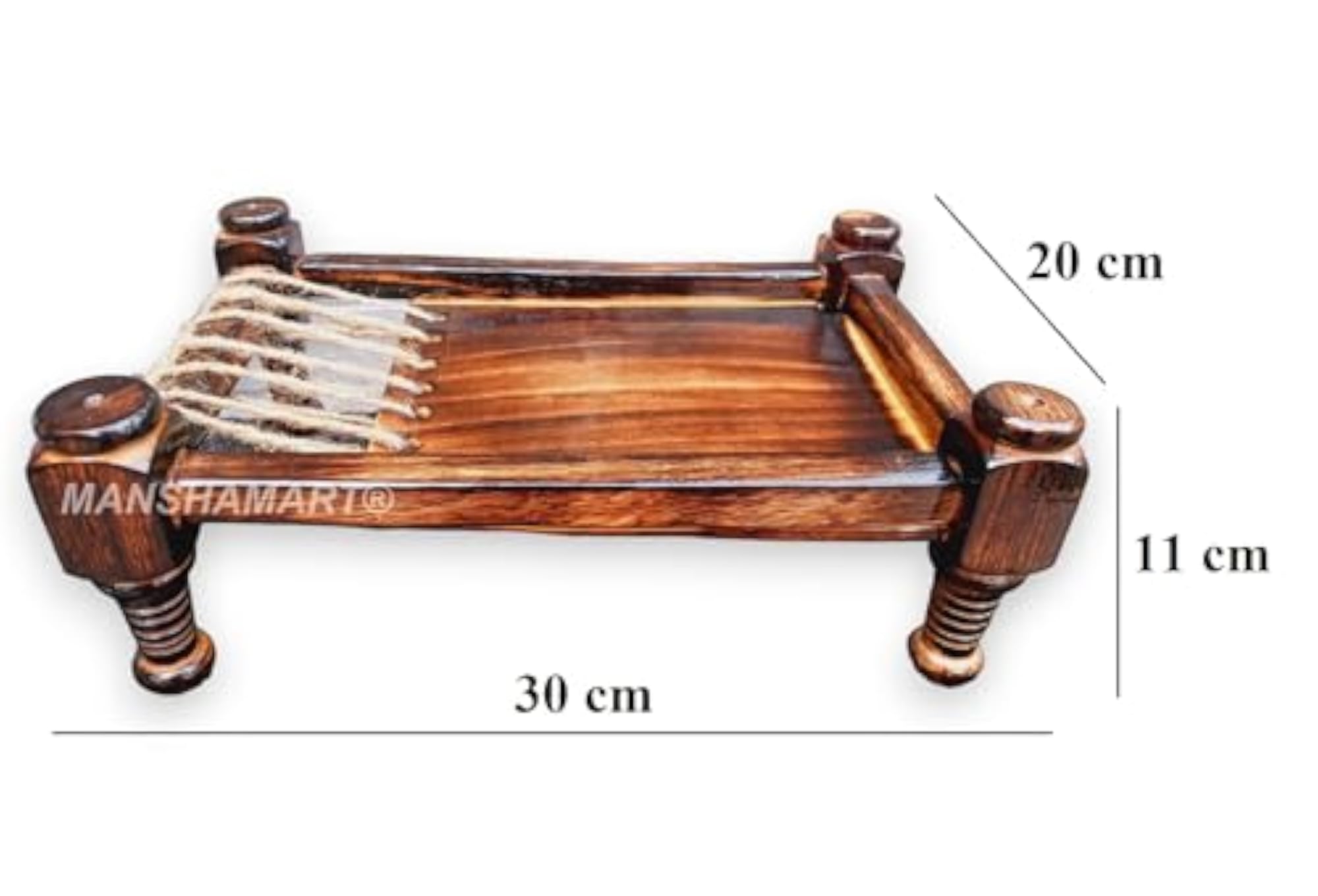 Wooden DESI KHAT CHARPAI Serving Tray, Handmade