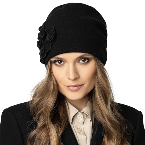 Bonnet femme laine anti-serrement chaud pour l'automne et l'hiver