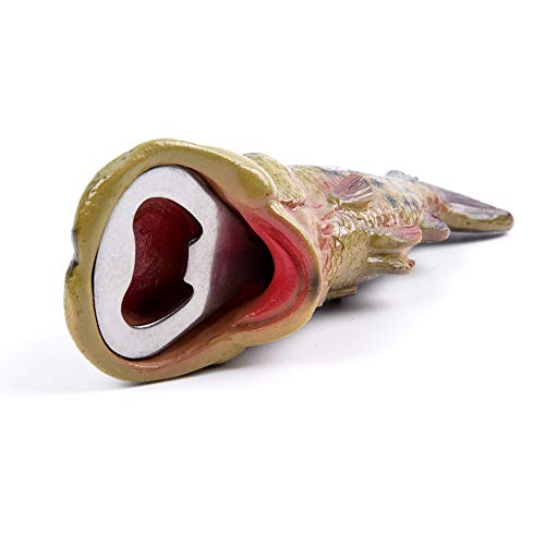Hyyf Bass Fish Bottle Opener, Beer Bottle Opener ,Creative Gift,Resin ,Green #TOP2