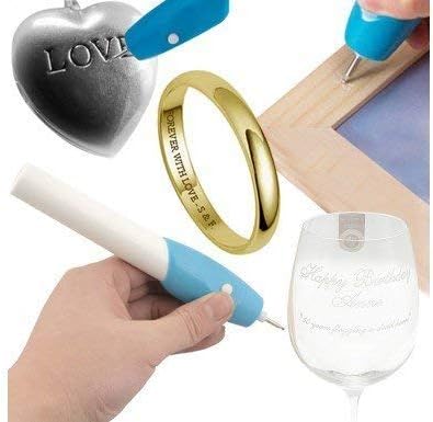 Nau Mart Plastic Engrave-It Engraving Electric Pen with Tool Nib for Wood, Metal, Jewellery and All Glass,Plastic, Leather (Standard Size, Multicolour)