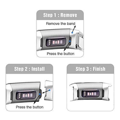 Bandmax Rainbow Bands Compatible Fitbit Charge 3 Smartwatch,Lgbt Pride Nylon Charge 3 Watch Bands Durable Fitbit 3 Sport Replacement Straps Accessories With Adjustable Silver Metal Clasp(Small Size) #TOP5