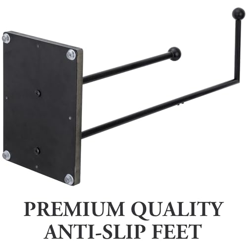 Mygift BATH2678GRY Industrial Black Metal Toilet Paper Dispenser Stand With Vintage Gray Solid Wood Base And Spare Roll Reserve Holder thumb #6