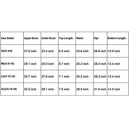 Pink Queen Women's Remove Strap Pad Thong Bikini Set Swimsuit Amry Green S #TOP5