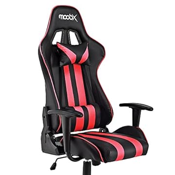 Moob Cadeira Gamer Reclinável Nitro Com Almofadas para Lombar e Pescoço Preto/Vermelho