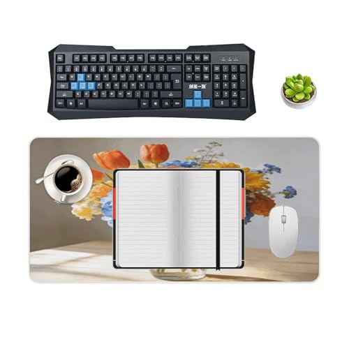 Ambrosia Floral Desk Pad waterproof para escritorio 12"x24" miniatura 4