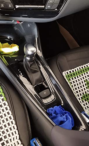 Kadore Interior Gear Shift Panel Trim Frame Cover For Toyota C-Hr Chr 2018 2019 2020 2021 2022 2023 Carbon Fiber Style Left Hand Drive #TOP7