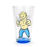 JUST FUNKY Fallout OFFICIAL Vault Boy Unarmed Skill PREMIUM Pint Glass, 16oz
