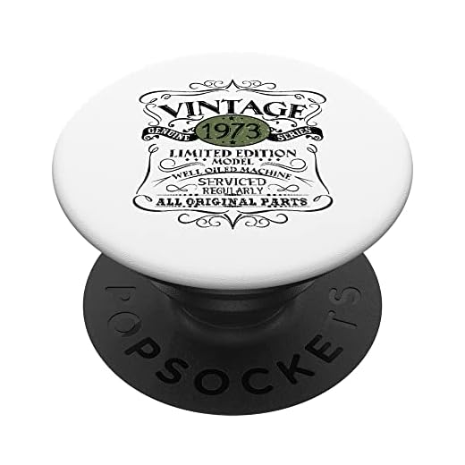 Vintage 1973 49 cumpleaños regalo hombres mujeres diseño original PopSockets PopGrip Intercambiable