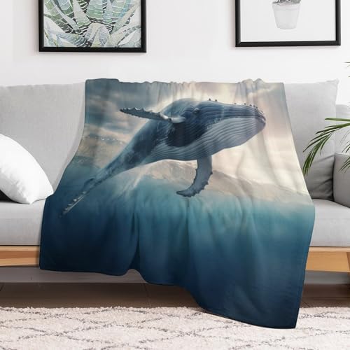 Couverture plaid baleines douillette 130x150cm une idée cadeau utile