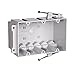 Pass & Seymour S3-54-RAC 3-Gang Plastic Switch/Outlet Box w/Quick Click
