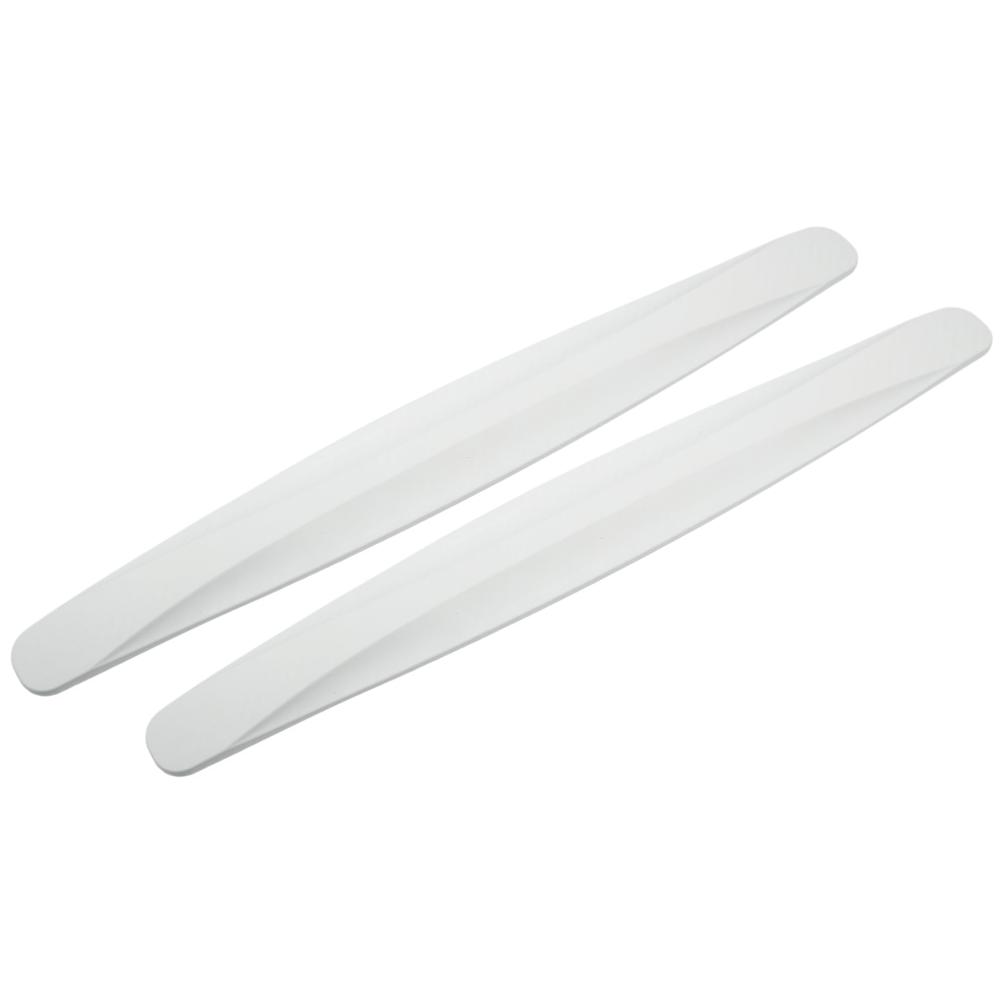 Partuto 2 Pcs 40cm Carbon Fiber Pattern Universal Bumper Guard Strips - SUV RV Car Truck Bumper Protector Patch Trim Anti-Collision Anti-Scratch - PVC White