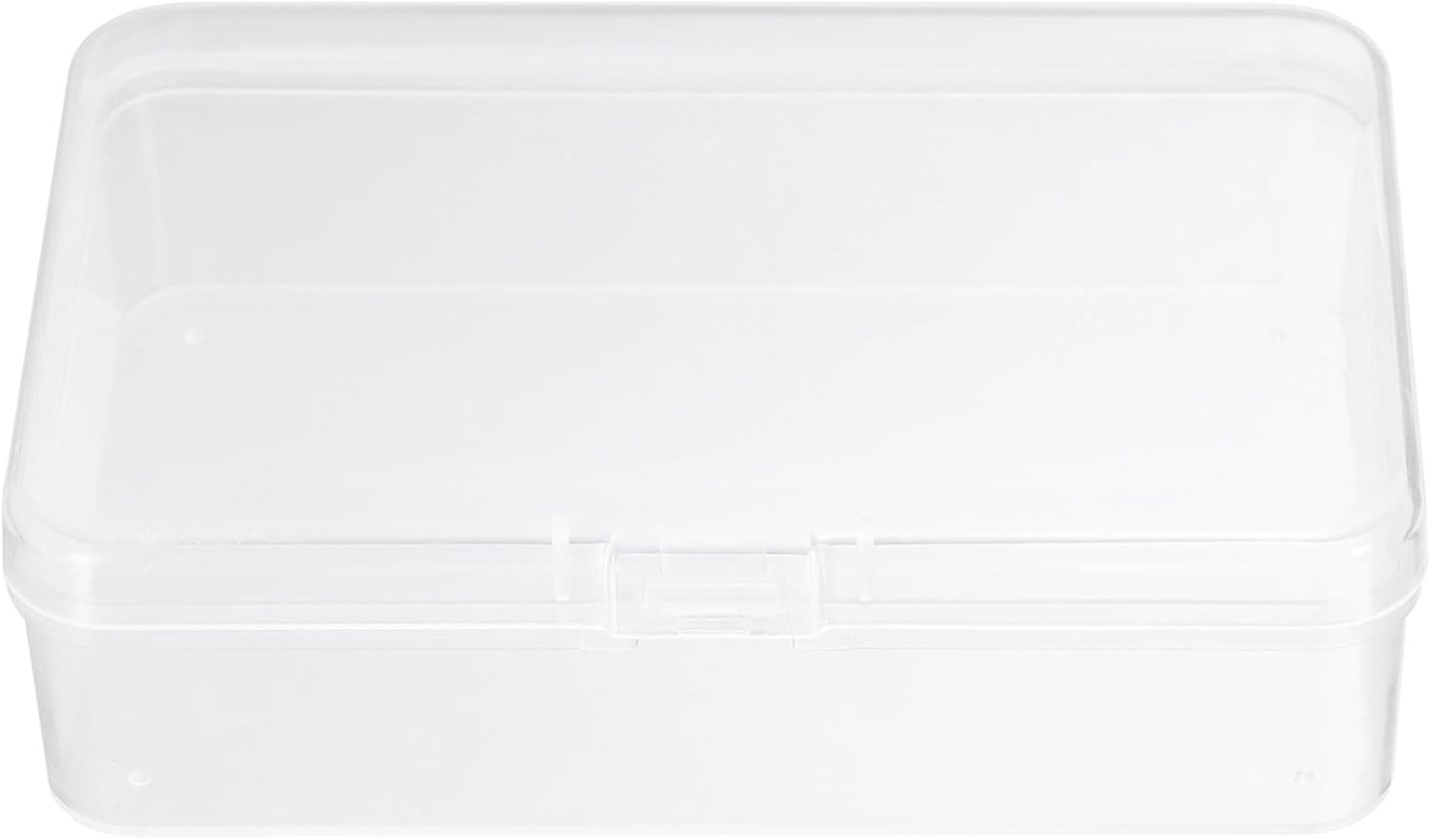 HARFINGTON 24pcs Small Plastic Beads Storage Containers Box 3.74" x 2.56" x 1.02" Bead Organizer Case Empty Storage Box with Hinged Lid for Small Items Beads Crafts Jewelry Hardware, Clear