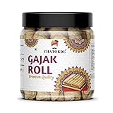 CHATOKDE Khasta Gud (Jaggery) Gajak Roll | Winter delights Special | Sesame Bar Roll | Til Wale Gajjak Roll (Gachak) 225gm_Packing May Vary