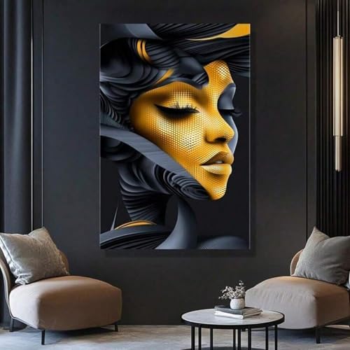 Toile murale abstraite pour habiller un grand mur vide salon 80x120
