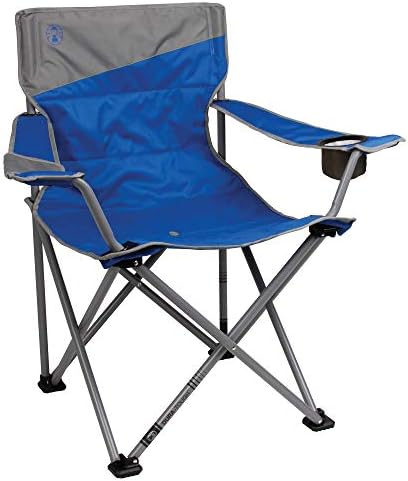 Coleman Big-N-Tall Camping Chair with Cup Holder & Side Pocket, Water-Resistant XL Outdoor Seat Supports up to 600 lbs, Great for Camping, Tailgating, Firepits, Patio, & More