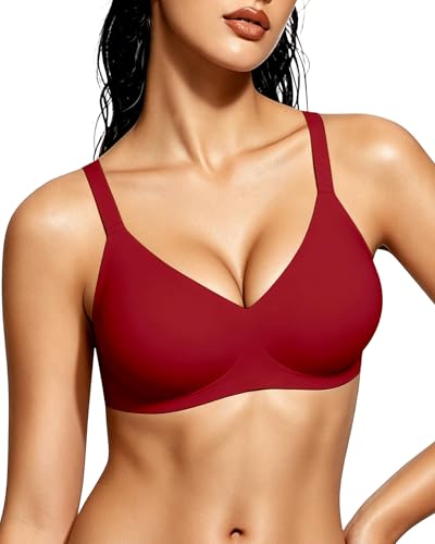 Image of Gailife Smooth Wireless Jelly Bras for Women No Underwire Seamless Push Up Bra Full Coverage Soft Suppor Tshirt Bralettes