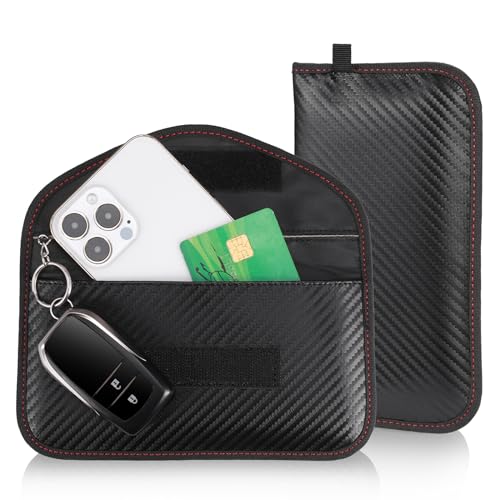 Zocipro 2 Stück Faraday Tasche mit Signalblockierungsfunktion, Rfid Tasche Abschirmung von GPS und RFID, für Handy, Autoschlüssel, Schlüsselanhänger Daten- und Persönlichkeitsschutz Zocipro 2 Stück Faraday Tasche mit Signalblockierungsfunktion, Rfid Tasche Abschirmung von GPS und RFID, für Handy, Autoschlüssel, Schlüsselanhänger Daten- und Persönlichkeitsschutz