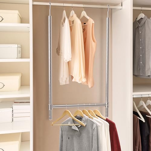 Simple Houseware 18 to 30 Inch Adjustable Closet Hanging Rod, Chrome by Simple Houseware - Image 5