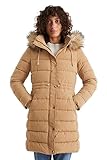 Kragenform: Stehkragen C&A Damen Steppmantel Polyester Puffer coat Regular Fit hellbraun 36