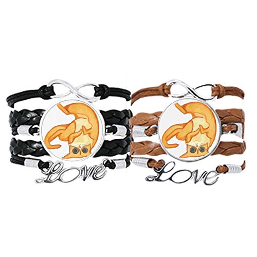 Bracelet en cuir chat orange Miaoji DIYthinker idéal pour vos sorties décontractées