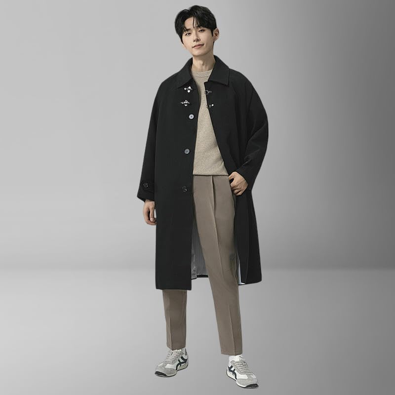 Trench ample homme gris XXL : fini les manteaux étroits et inconfortables