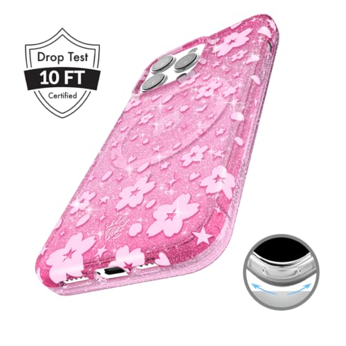 VELVET CAVIAR for iPhone 14 Pro Max Case Pink Glitter - Compatible with MagSafe - 10ft Drop Tested - Cherry Blossom Floral Summer Spring by VELVET CAVIAR - Used condition - Image 6