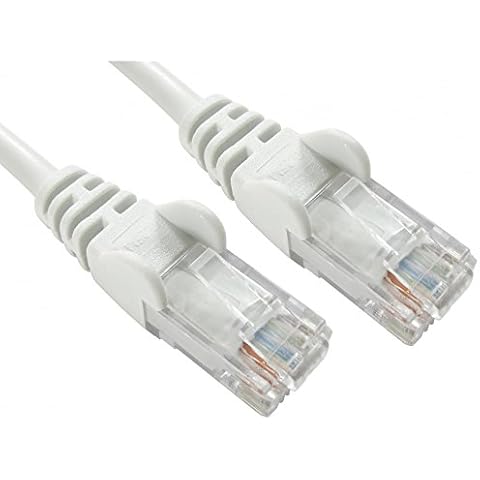 World of Data 15m White Network Cable Gigabit Lead / CAT5e (enhanced) / RJ45 / Ethernet/Patch/LAN/Router/Modem / 10/100 Cover