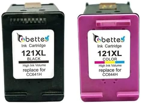 121XL Black & Tri Color High Yield Ink Cartridges for Deskjet D1663, D2563, D2663, D5563 - series Printers - Compatible (set of 2)