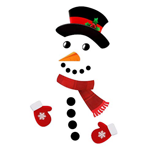 Set de 16 imanes decorativos de muñeco de nieve para refrigerador miniatura 2