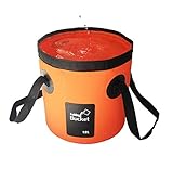 Sunglow Collapsible Fishing Bucket, 3 Gallon Multifunctional Portable Wash Basin - Water Container for...