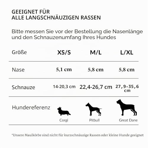 CollarDirect Maulkorb – Verstellbarer, weicher, atmungsaktiver Nylon-Mundschutz für kleine, mittelgroße und große Hunde, Anti-Kauen, Bellen und Beißen (Schwarz, L/XL)