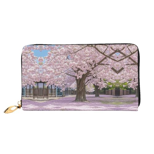 Portefeuille en cuir pour femme au motif fleurs de cerisier, le cadeau idéal