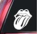 ShadowMajik The Rolling Stones Vinyl Decal Sticker (6" X 5.3", White)