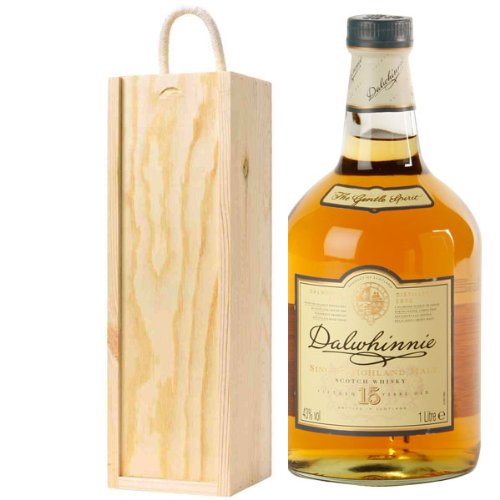 Dalwhinnie 15 YO Whisky in Hinged Wooden Gift Box
