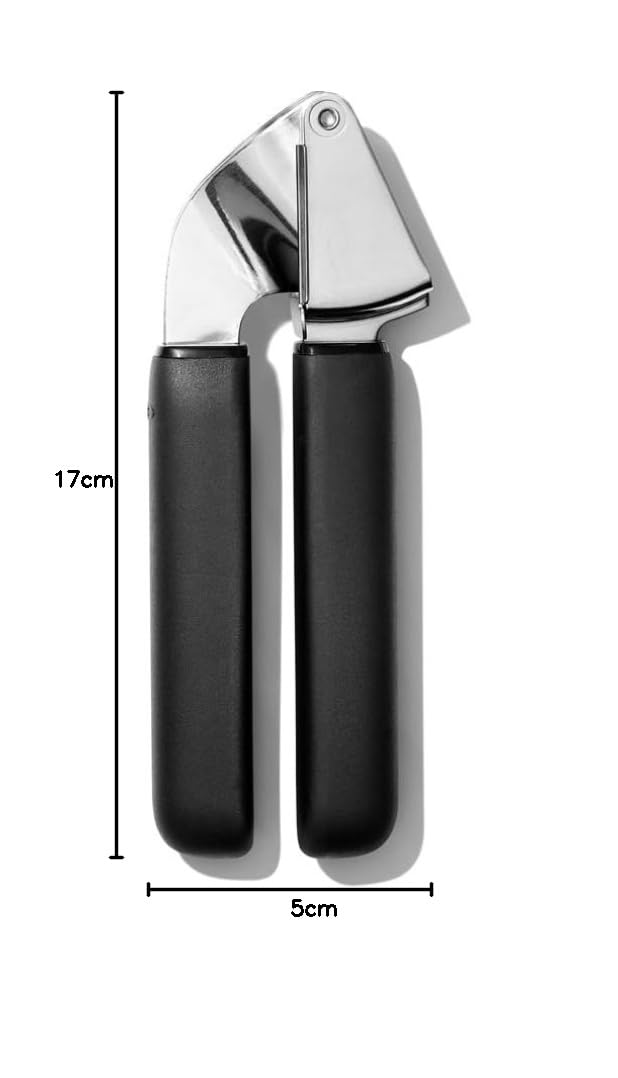 OXO International 11107400 Good Grips prensa de ajo, acero inoxidable/negro, 6 unidades