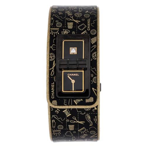 Pre-Loved Code Coco Quartz Watch Stainless Steel with Diamond and Printed Leather 25, Silver