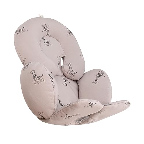 JYOKO Kids Sitzverkleinerer Antiallergikum Universal Baby 100% Baumwolle (Giraffe, Enthält eine Kopf- und eine Körperstütze, 2 Stück)
