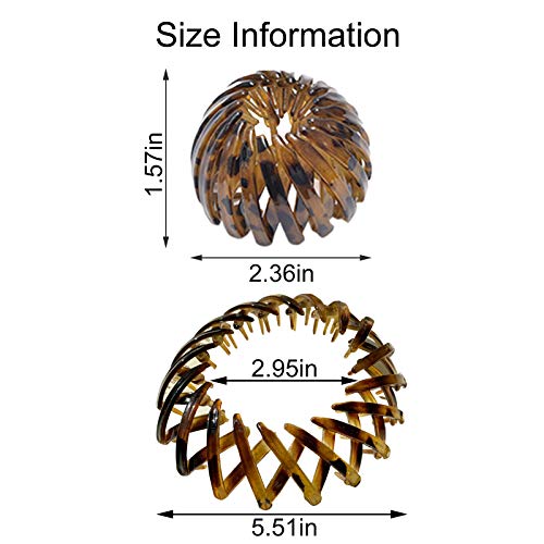 7 Pcs Birds Nest Hair Clips Hair Claw Clamps Bun Makers Expandable Ponytail Holder Comb Hair Bands Hair Accessory For Women Girls (Style 1) #TOP2