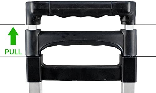 Miniatura 8 de Nova Microdermabrasion Carros de equipaje plegables de aluminio con capacidad de 170 libras con cuerda elástica gratis, plegables (negro)