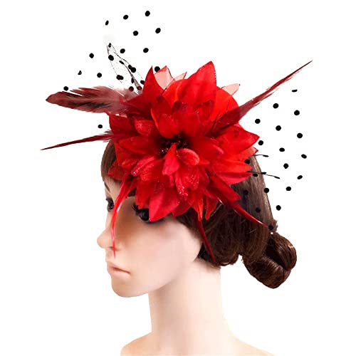 XIXIDIAN Couptes de Cheveux Mignons du Chapeau de Mode orde Orgue (Color : Red, Size : One Size)