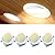 Ensenior 4 Pack 6 inch 5CCT LED Eyeball Recessed Lighting, 360°+90° Rotatable, Dimmable Gimbal Recessed Lights, Canless Angled Adjustable Ceiling Downlight, 1300LM, 12W=115W, 120V - ETL&FCC