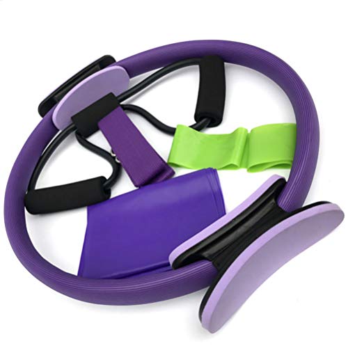 Conjunto de anel de pilates BESPORTBLE, anel de fitness, ioga, faixas de resistência circular, faixa